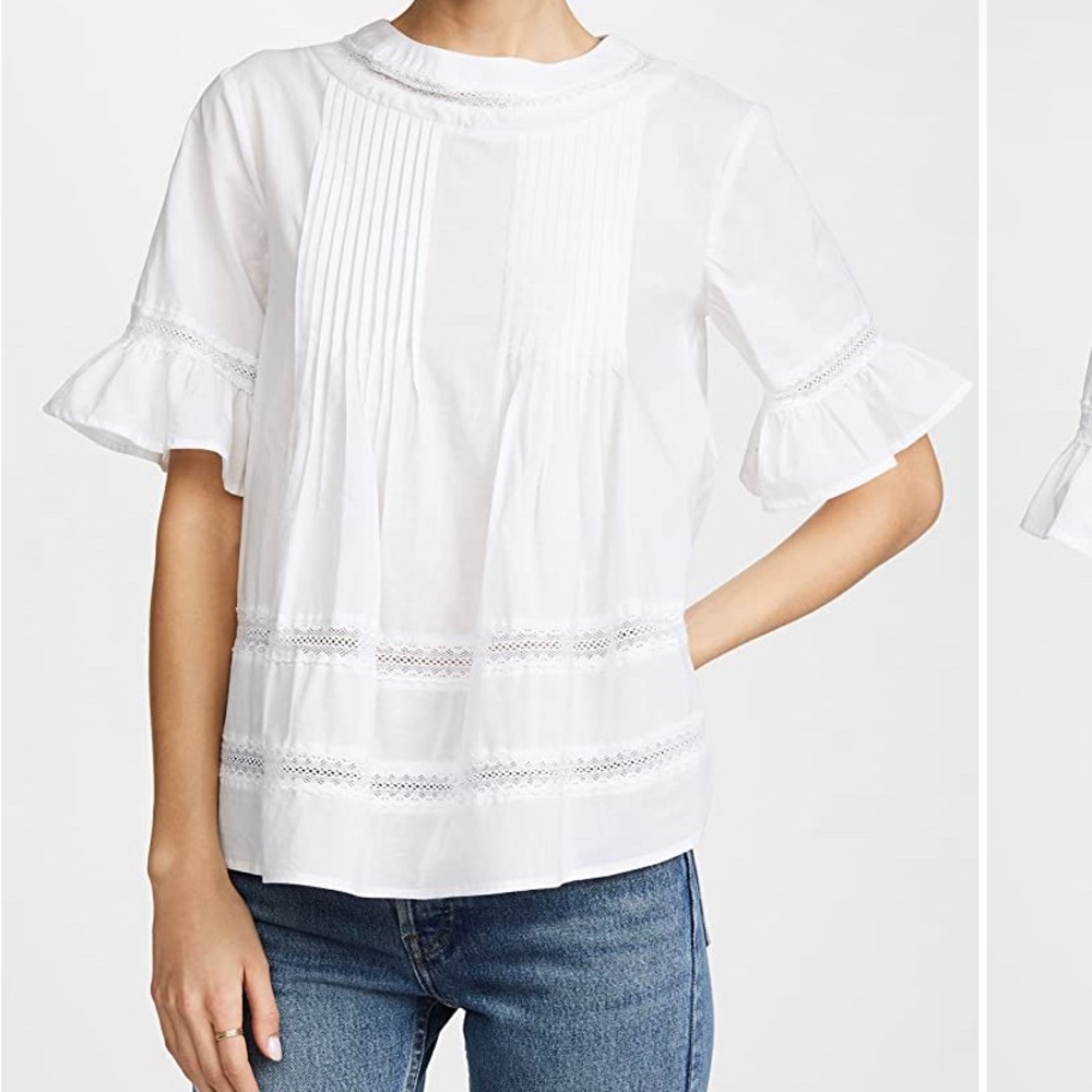 White Lace Boho Blouse